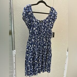 by & by Blue Floral Dress